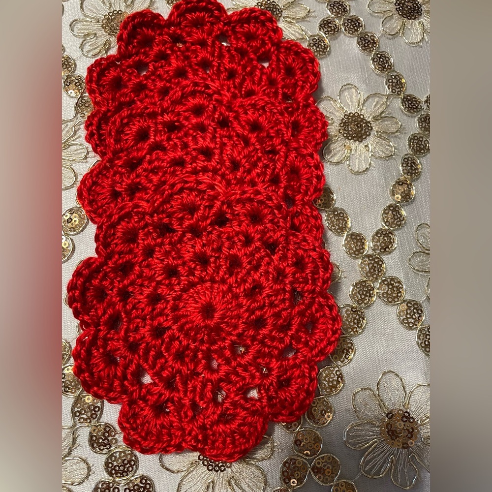 Crocheted coasters